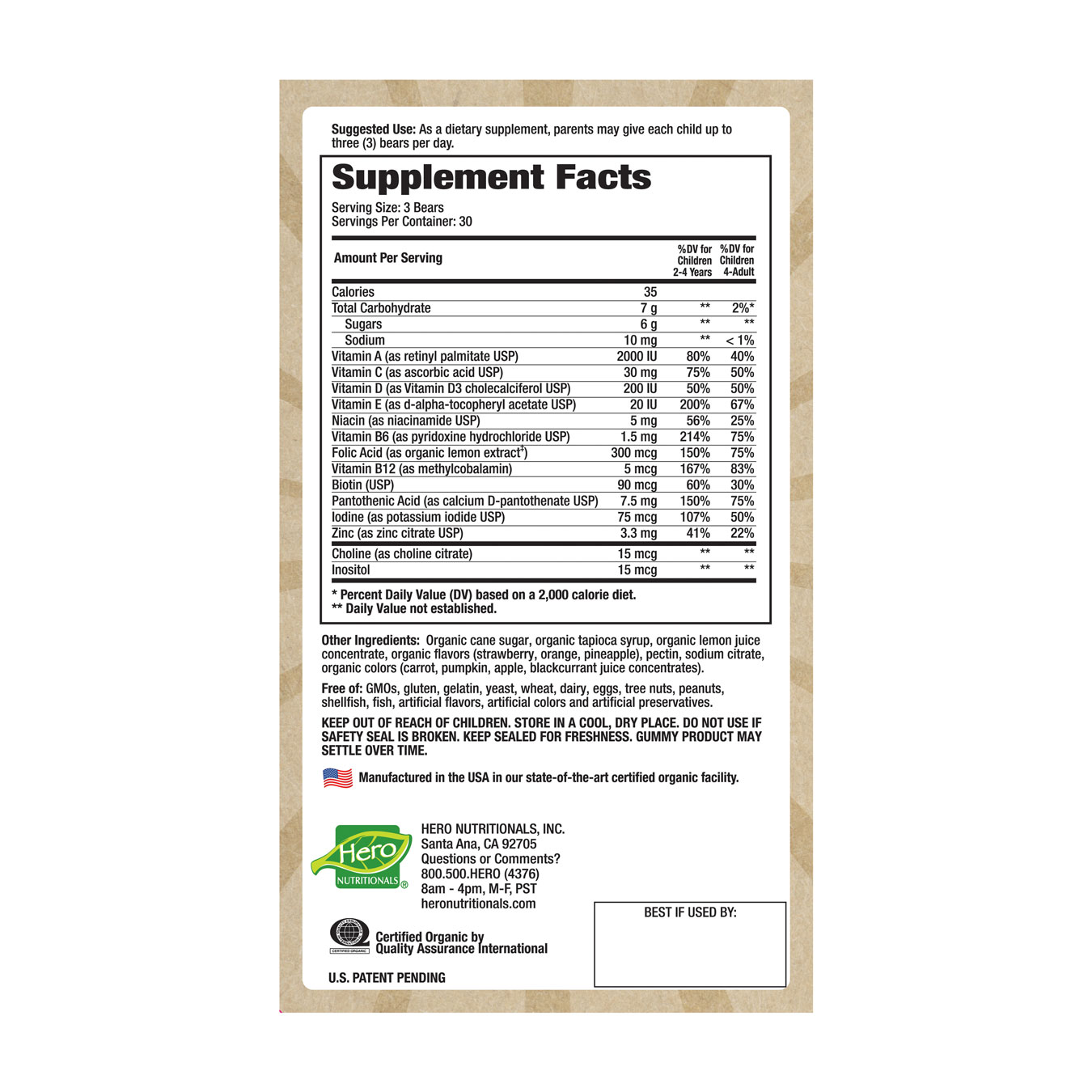 Yummi Bears- Organic Complete Multi