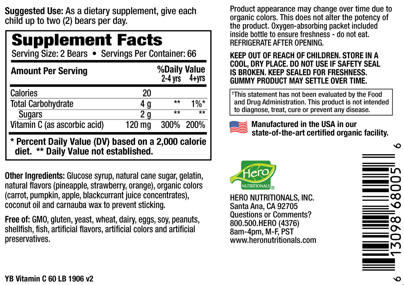 Yummi Bears- Vitamin C Value Size