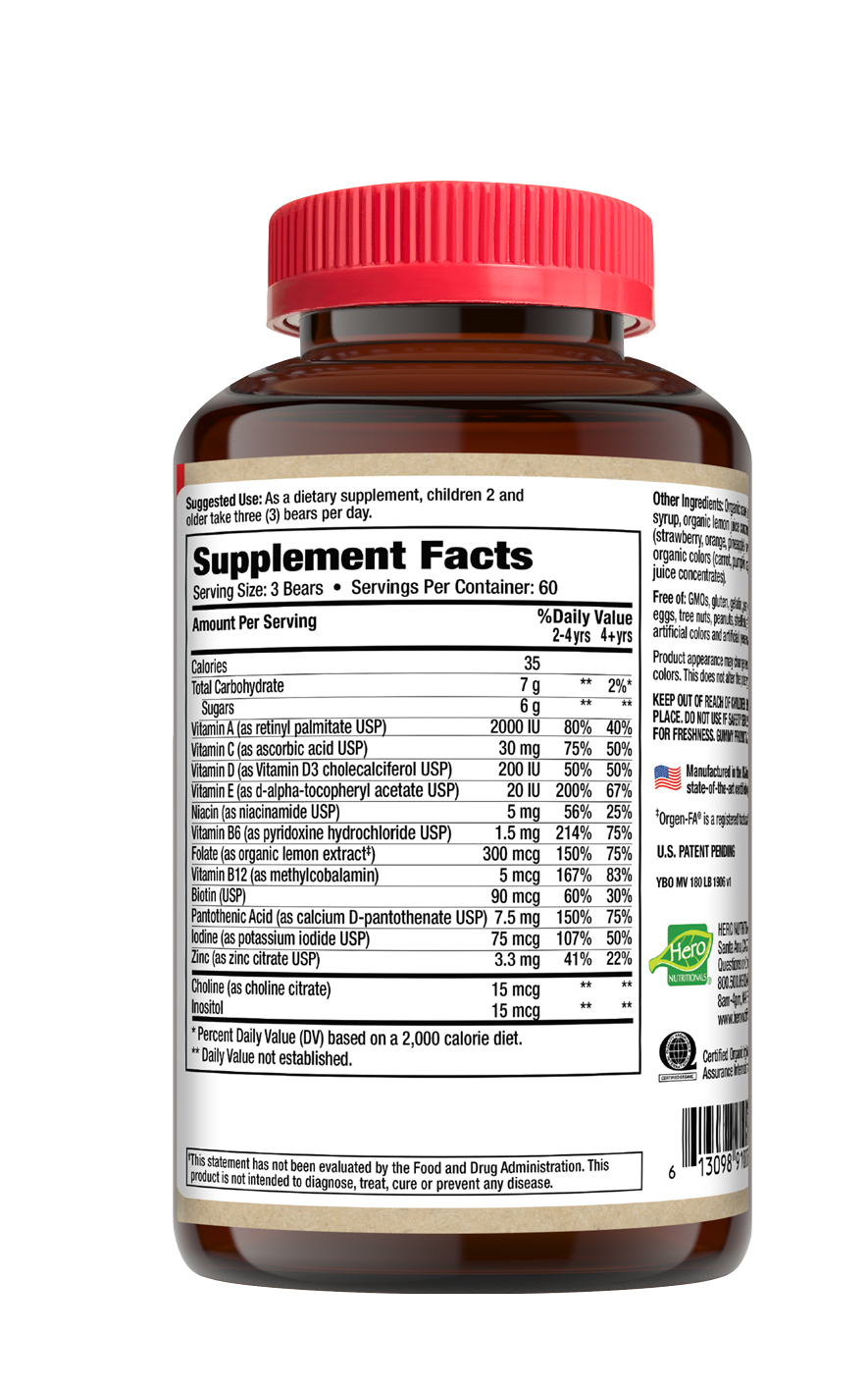 Yummi Bears- Organic Complete Multi Value Size